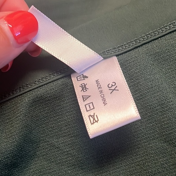 Last chance…Olive Green Bikini Bottom Swimsuit Swim Brief Mesh Panels 3X New - Picture 4 of 5